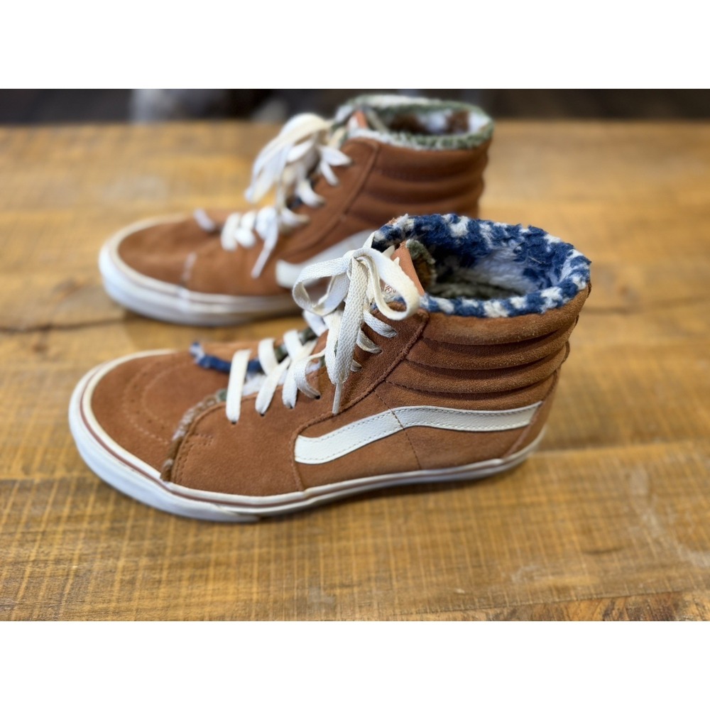 VANS Sk8 Hi, Sherpa Sunburn Orange White, Mens Size 8/ Womens 9.5 | VN0A4U3C2PS